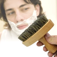 Для мужчин, для формирования усов, для путешествий, щетка для бороды, для чистки лица, портативная, деревянная ручка, мягкий салонный инструмент для бритья, для дома, расческа, Парикмахерская, противоскользящая