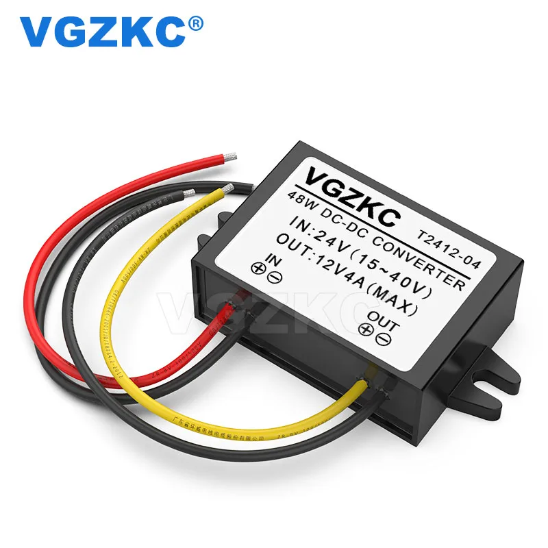 

VGZKC 24V to 12V 4A DC buck converter 24V to 12V high quality DC power converter waterproof