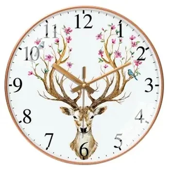 

Wall Clock Living Room Home Watch Clock Clock Living Room Decoration Quartz Clock Bedroom Silent Clock Living Room Free Punch