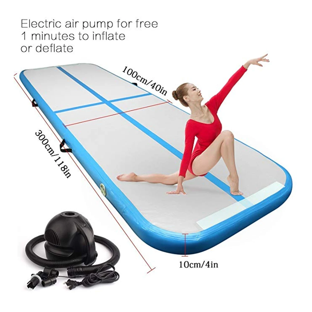 

Portable Inflatable Gymnastic AirTrack Tumbling Inflatable Mattress Trampoline Electric Air Pump Home Use/Training/Cheerleading