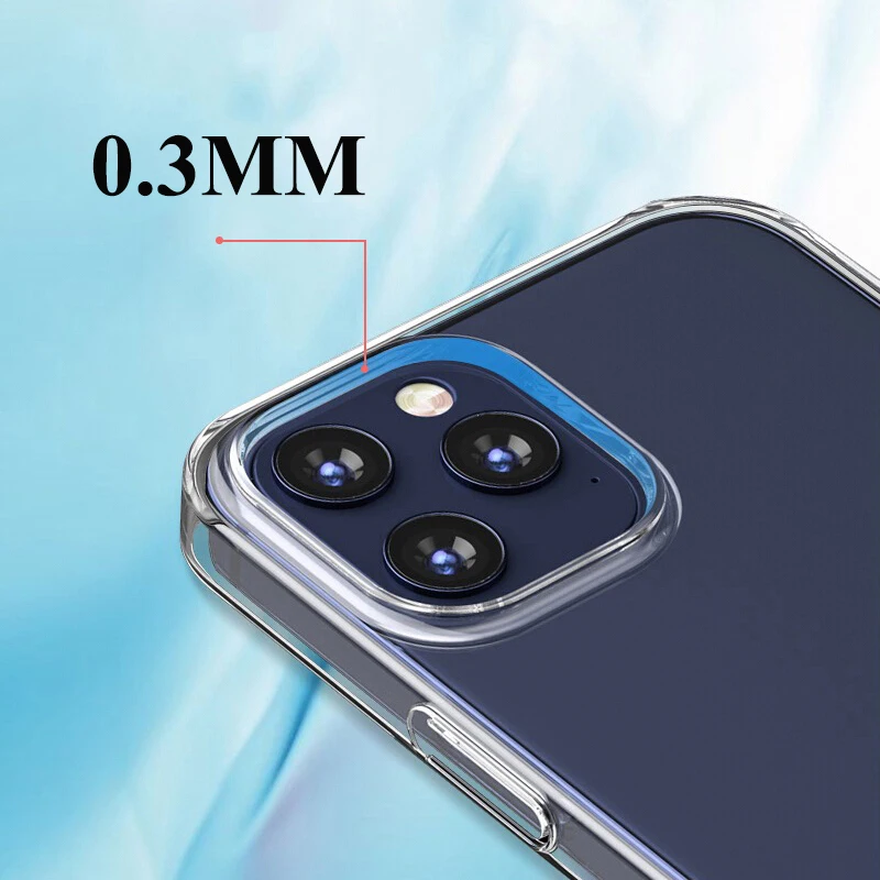 100PCS For iPhone 12 Pro Max Soft TPU Cover Case For iPhone 12 Mini Case Cover Clear TPU Phone Case For iPhone 12Pro Max