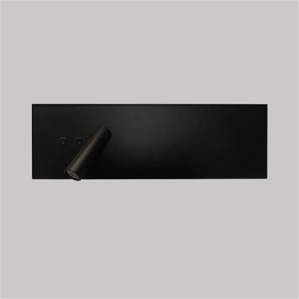 Modern Minimalist Double Lamp Double Open Black And White Wall Lamp For Hotel Bedside Reading Lamp Bedside Lamp