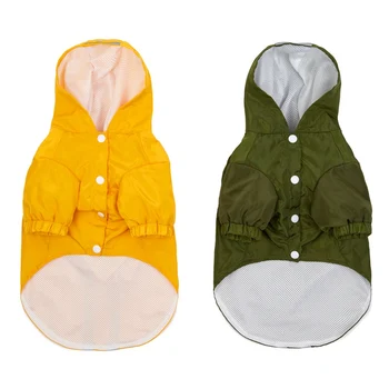 

New Fashion Outdoor Puppy Pet Rain Coat Hoody Waterproof Jackets PU Raincoat for Dogs Cats Apparel Clothes Wholesale 1S #s