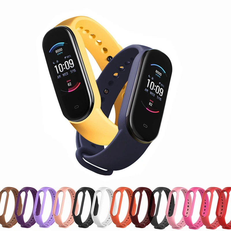 Ремешок для Amazfit Band 5 сменный силиконовый браслет Xiaomi Huami mi band | Электроника