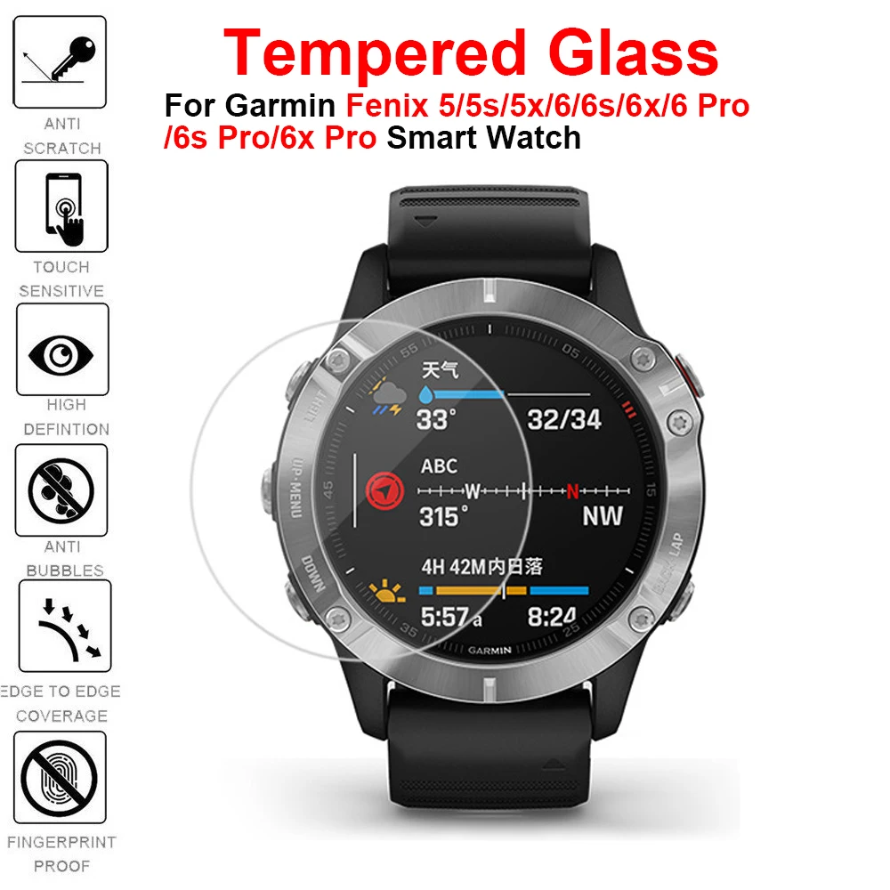 3 шт Защитная пленка для часов Garmin Fenix 6S 6 6X Pro ультрачеткое закаленное защитный из
