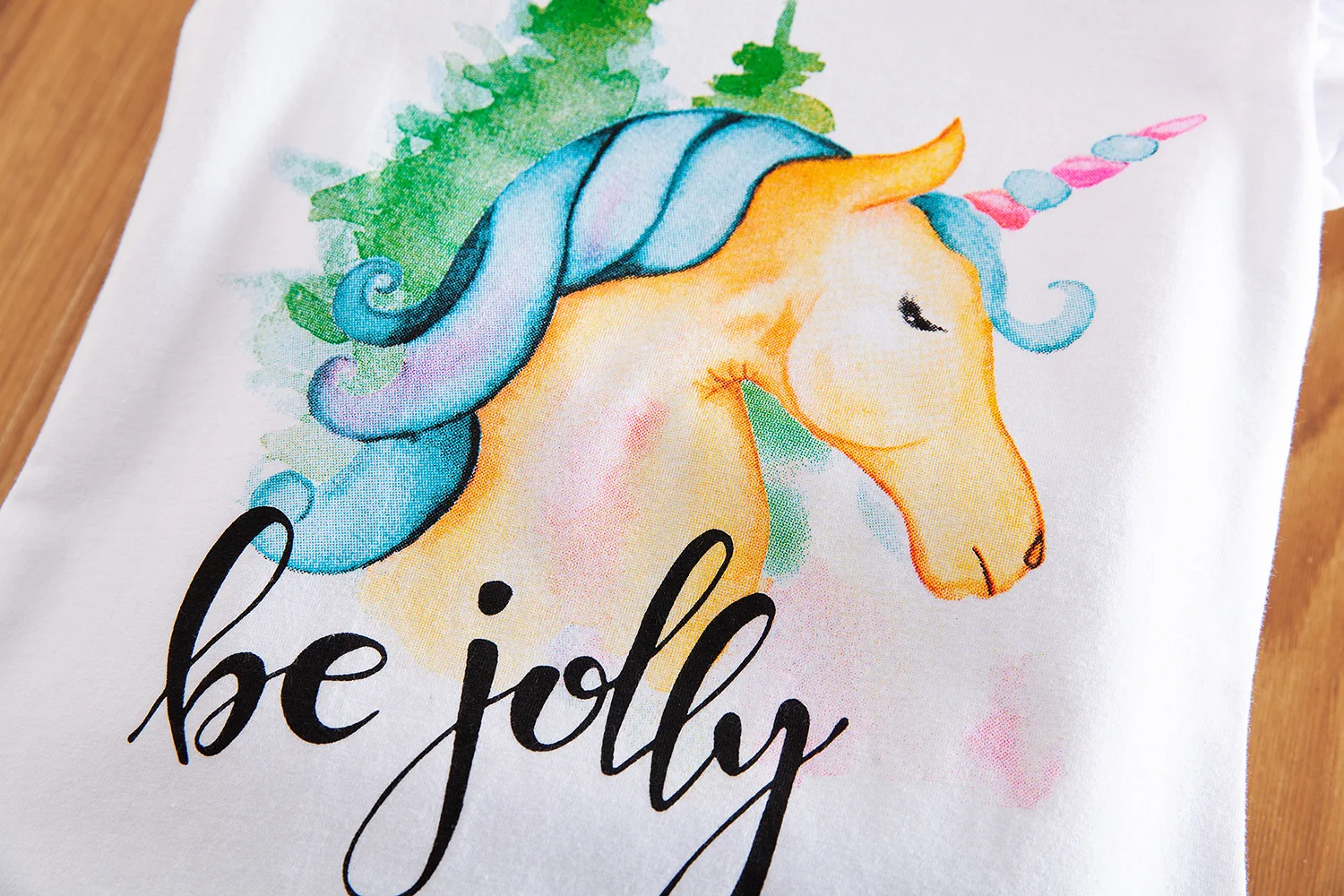 

Girl'S Suit Unicorn Dress Short Sleeve 2019ins New Style Summer Children Mesh Skirt Two-Piece Set