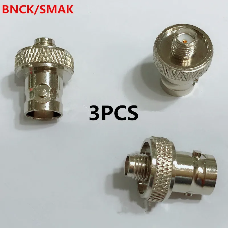 

3PCS BNCK/SMAK BNC to SMA-F UHF RF adapter