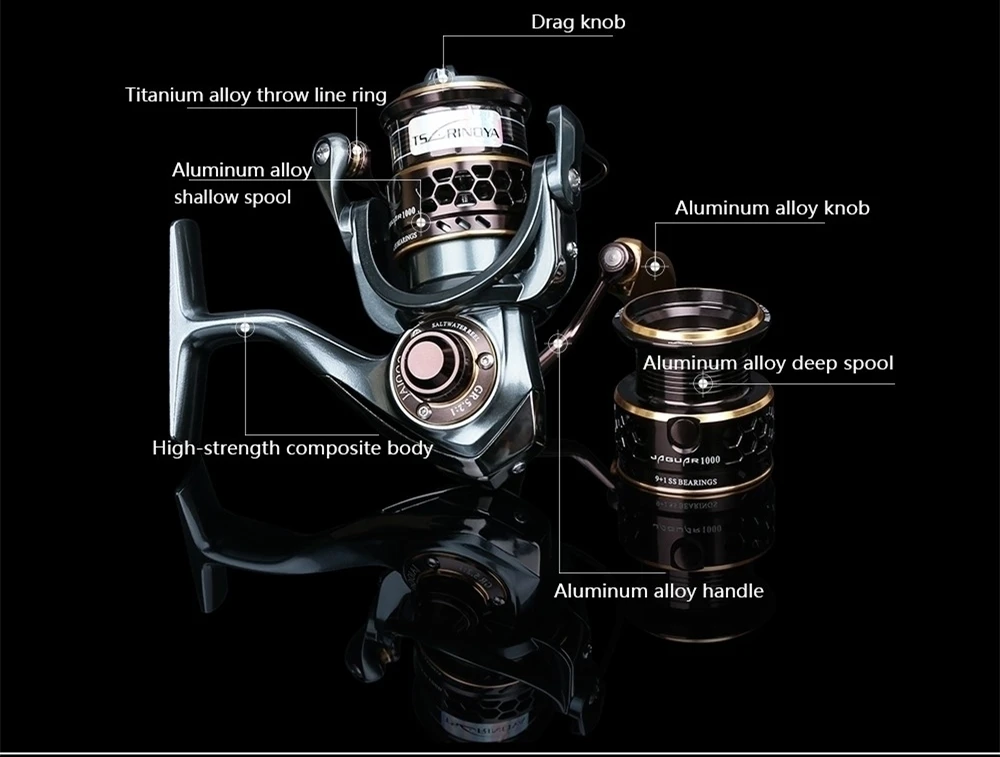 TSURINOYA Jaguar 4000 3000 2000 1000 большой низкий профиль двойная катушка Рыболовная катушка для спиннинга морской рыбалки Рыболовные катушки для карпа рыболовные катушки