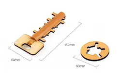 1 шт бамбук деревянный разблокировать головоломки ключ для взрослых классической Развивающие игрушки для Для детей интеллект дошкольное