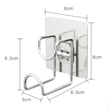 

1Pcs Strong Storage Rack Self-Adhesive Stainless Steel Racks Basin Towel Chopping board Hangers Bathroom Kitchen Organizers