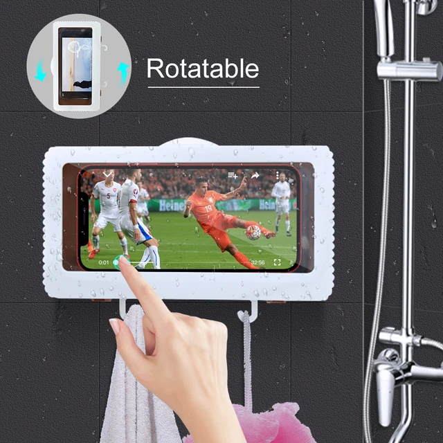 Bathroom Phone Storage Box IP64 Waterproof Shower Phone Holder