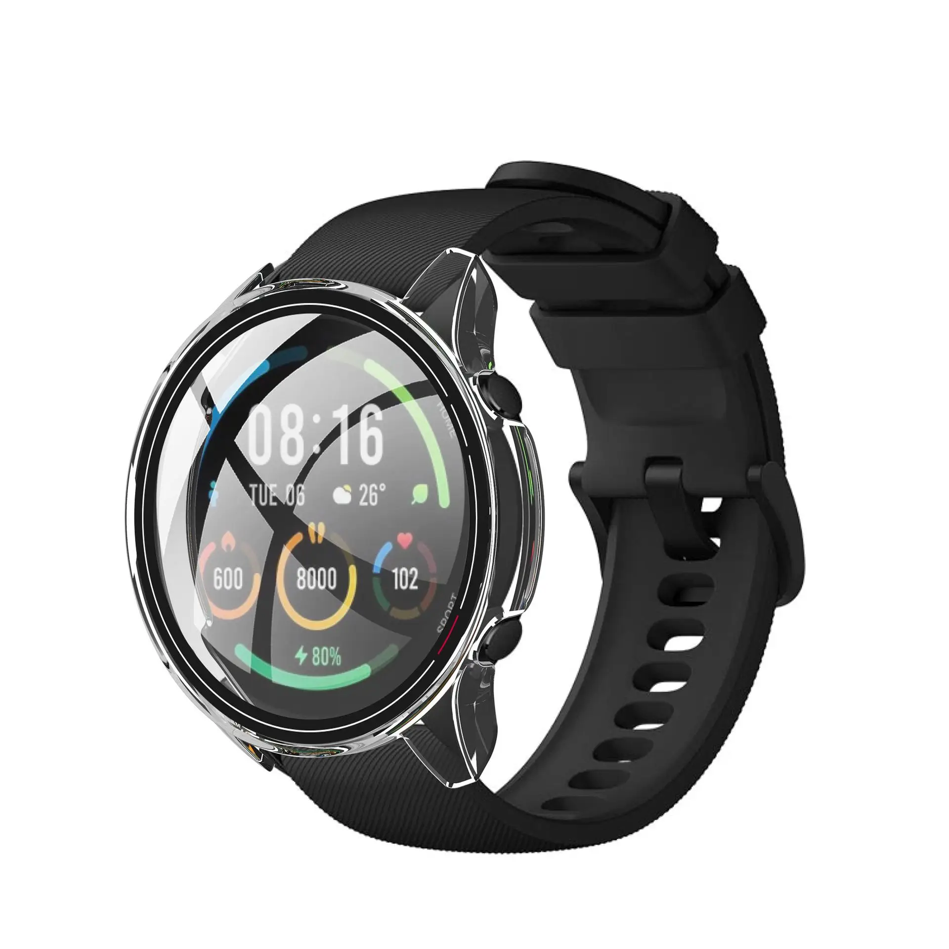 Hard Edge Screen Glass Protector Case Shell Frame For Xiaomi Mi Watch Color Sports Version Smart Watch Protective Bumper Cover 