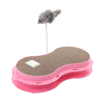 

Cat Scratcher Toy Cats Scratch Board With Spring Grinding Nails Interactive Mouse Cat Toy With Catnip Pet Supplies