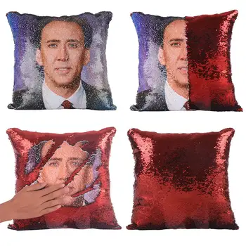 

Sequin Printed Pillow Cover Pattern Throw Pillow Case Sofa Cushion Single side Unicorn pillowcase