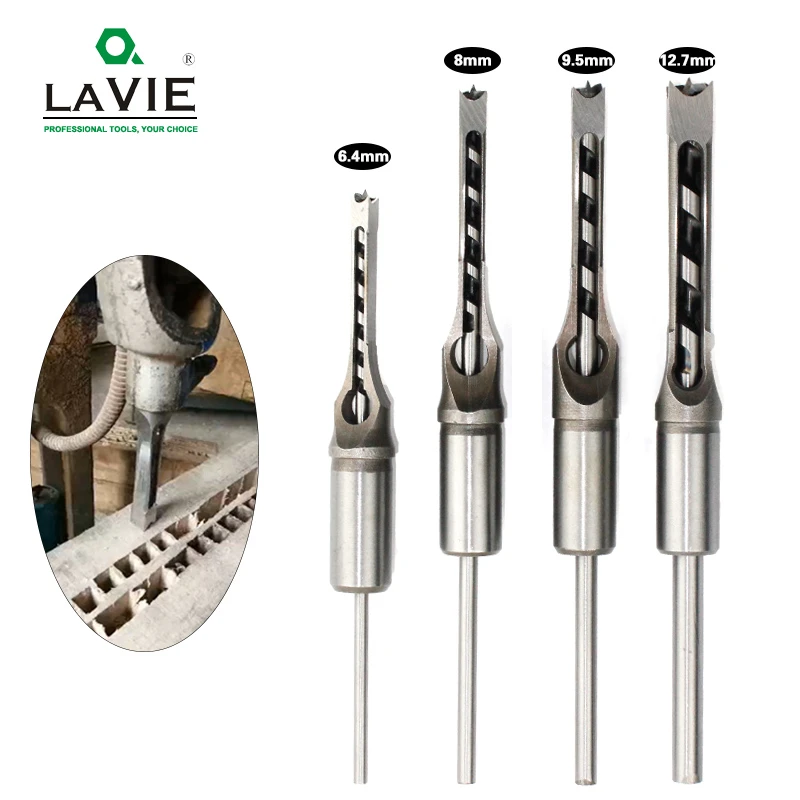 Details about   Square Wood Chisel HSS Twist Drill Bits Square Auger Mortising Chisel Drill Set