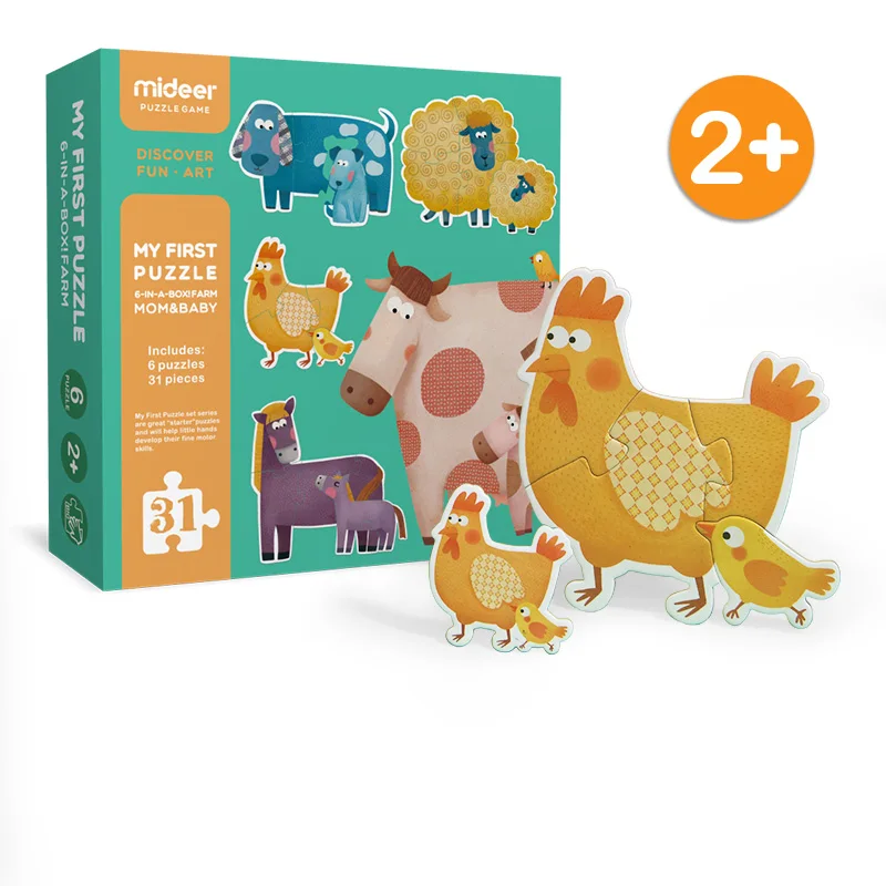 Лучшие 2+ детские игрушки бумажная головоломка доска 3D головоломка для детей Детские Мультяшные животные дорожные Пазлы обучающая игрушка для мальчиков и девочек - Цвет: a