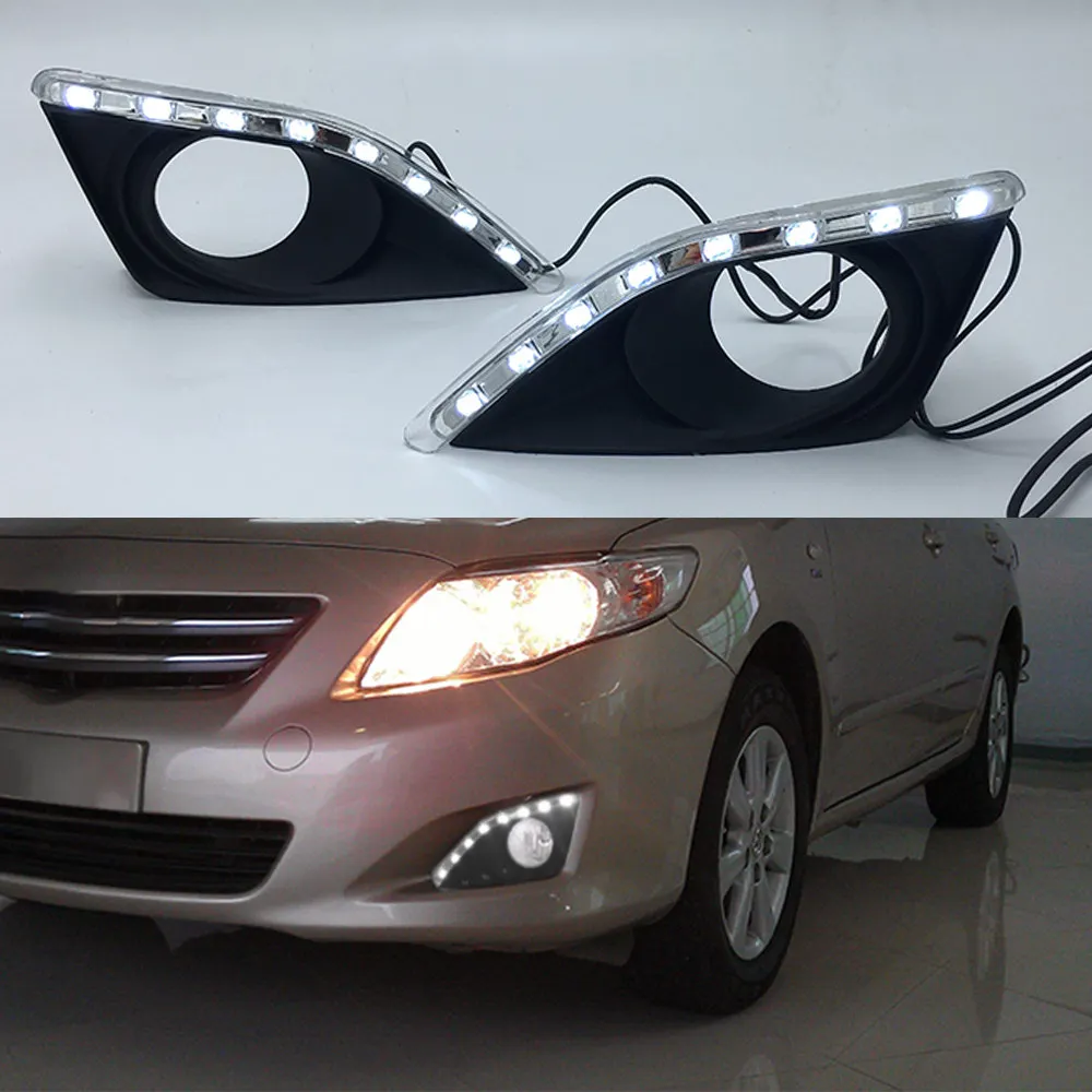Автомобильный мигающий 2 шт. светодиодный DRL для Toyota Corolla 2007 2008 2009 2010 водительский