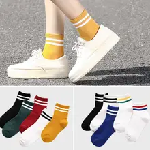 5 пар носков в Корейском стиле; сезон осень-зима; японские спортивные женские носки; хлопковые однотонные носки в стиле Харадзюку; Рождественский подарок