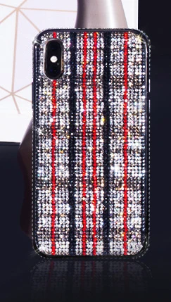 black YUETUO glitter diamond phone etui,coque,cover,case for samsung galaxy s8 s9 s10 plus A10 A20 A30 A50 A70 note 8 9 10 pro a7 - Color: black