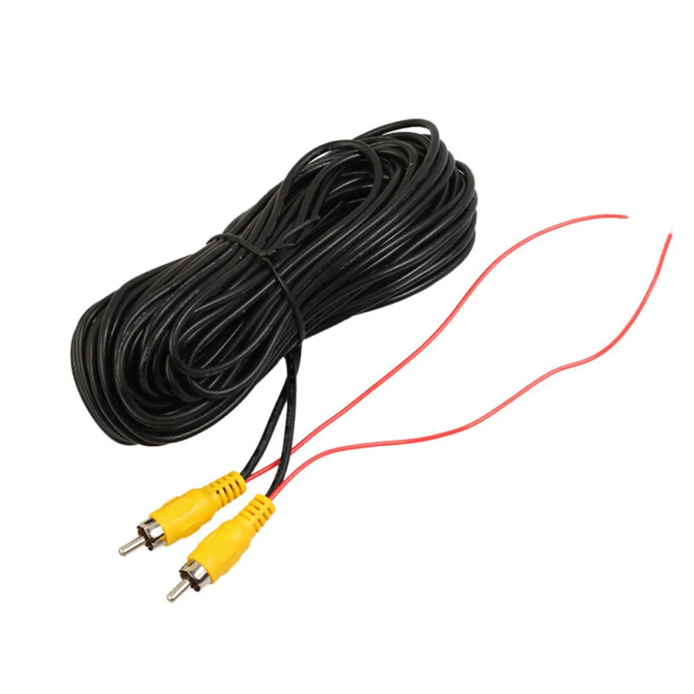 

40ft Black RCA Video Extension Cable For Car Reverse Rear View Backup Camera For Truck Camper Trailer Accessories