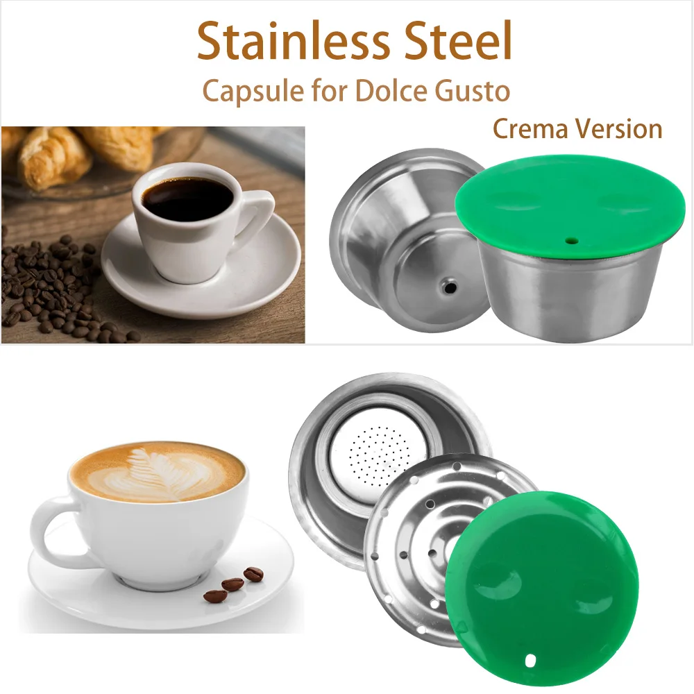 Compatibile Con La Macchina Da Caffè Nescafe Capsula Da Caffè Ricaricabile In Metallo Inossidabile Rusable Per Capsule Di Caffè Dolce Gusto