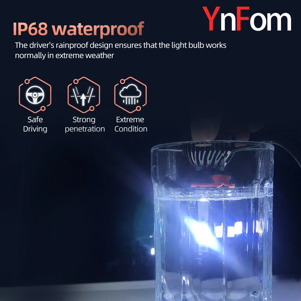 YNFOM LED headlights kit for Toyota Tundra K3-K5 SR-5 1999-2019 low beam,high beam,fog lamp,car accessories,car headlight bulbs