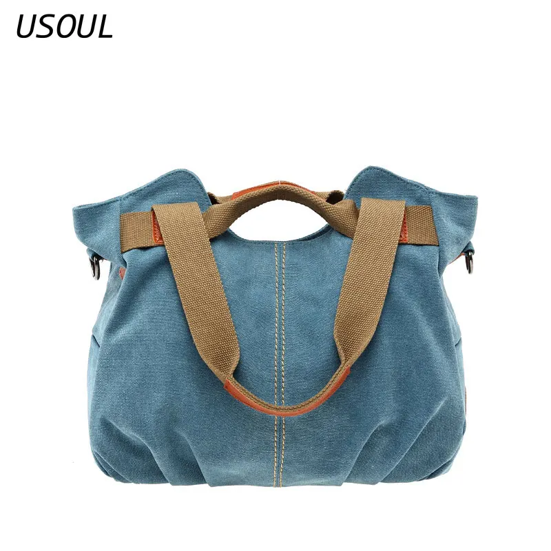 USOUL Korean Fashion Baitao Leisure Single Shoulder Slant Shopping Bag New Retro Fashion Leisure Canvas Bag
