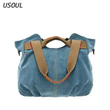USOUL Korean Fashion Baitao Leisure Single Shoulder Slant Shopping Bag New Retro Fashion Leisure Canvas Bag