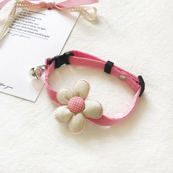 

Beautiful Necklace Cat Collar Adjustable Simple Cute Breakaway Cat Collar Christmas Elastic Coleiras Gato Pet Collars YY50CC