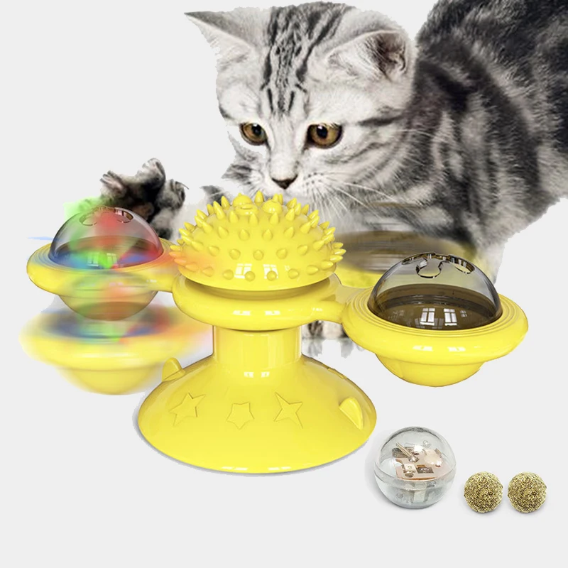 

Turntable Cat toy Teasing Interactive cat toys with Catnip Cat Scratching Tickle Pet ball toys VIP link dropshipping