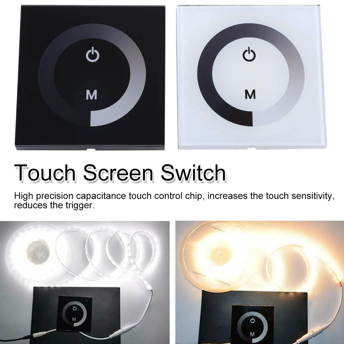 Wall Mounted Sensitive Touch LED Light 86 Dimmer Controller Switch DC 12V 24V