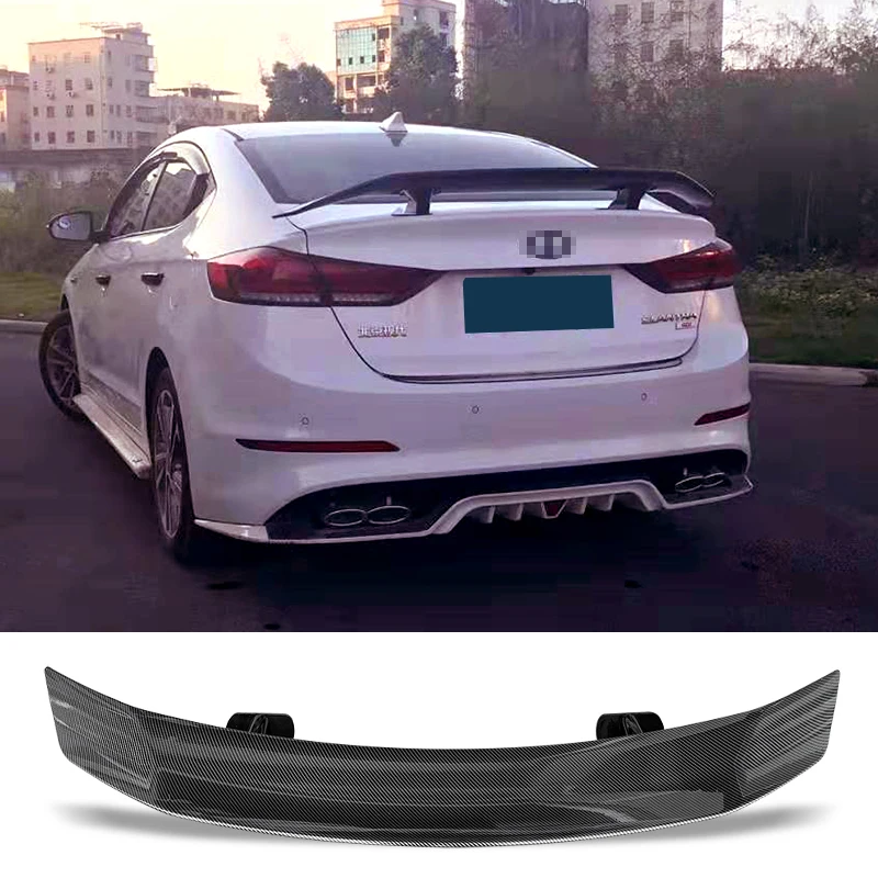 

Trunk Spoiler Carbon Surface TC Style Car Accessories Rear Wing For Hyundai Elantra 2012-2019