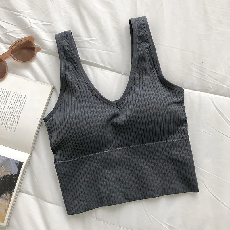 Summer Fashion Lingerie: Sleeveless Padded Tank Top Crop Korea For Big  Girls Available In DW5276 From China1zhan, $5.01