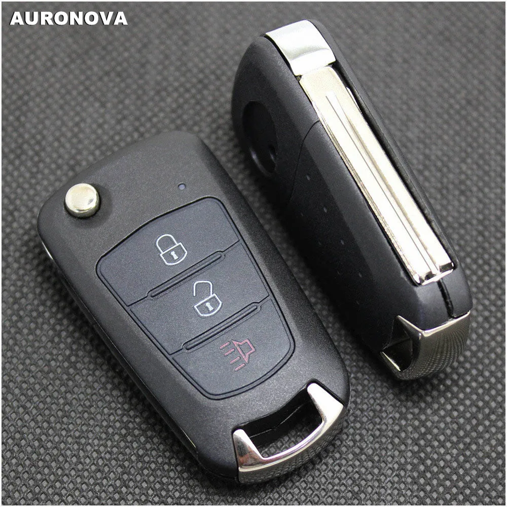 Auronnova Новая замена флип складной ключ оболочки для Great Wall Wingle Steed 5 6 Haval H5 Hover 3 кнопки чехол для дистанционного ключа от машины