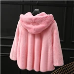 Мужские зимние парки inverno: Ново casaco de pele de vison das mulheres curto balanço onda Da Moda com capuz casaco de pele de vison - Цвет: Темно-серый