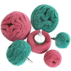 1pc Scouring Pad Grinding Sanding Head Nylon Fiber Polishing Abrasive Buffing Wheel For Drill 1/4