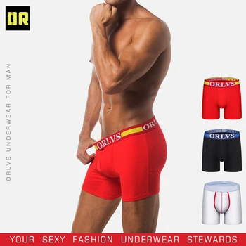

ORLVS Brand Mesh Comfortable Underwear Men Boxers Breathable Male Panties Cotton Cueca Tanga Men Sleepwear Male Knickers Mesh