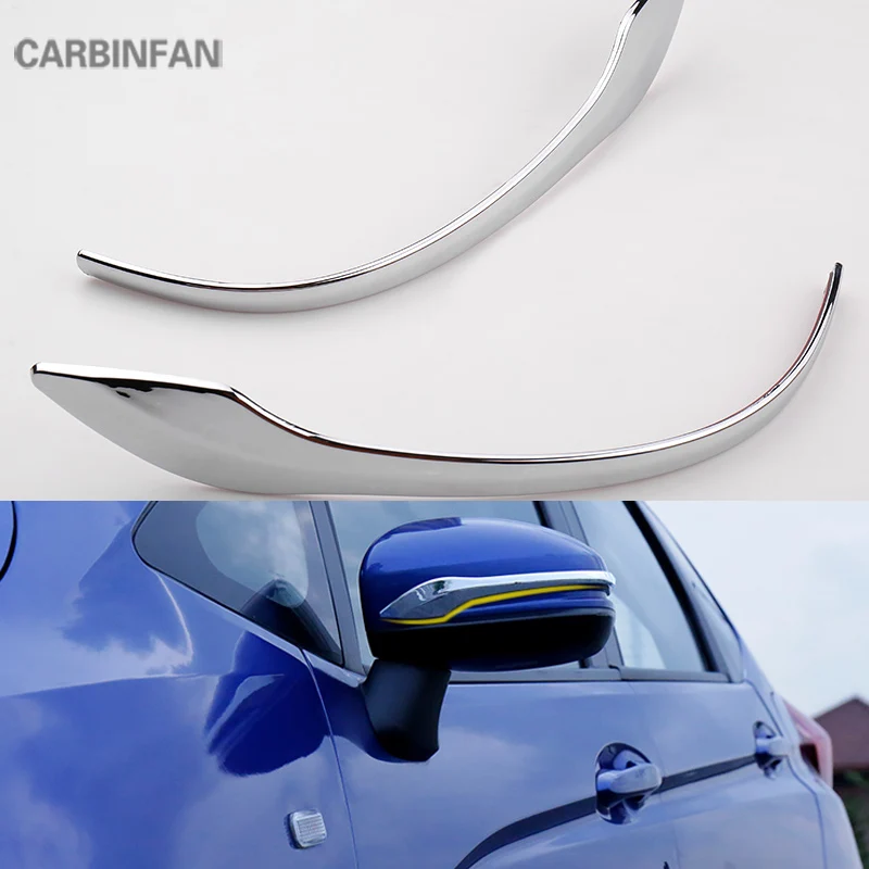 For Honda FIT JAZZ GK5 ABS Chrome Rearview mirror anti-friction strip cover trim Sticker C1439