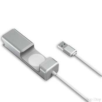 

Aluminum 2in1 USB Charger Charging Adapter Dock Station Holder Stand for Airpods 1/2 for Watch Series 1/2/3/4 M30 20 Dropship