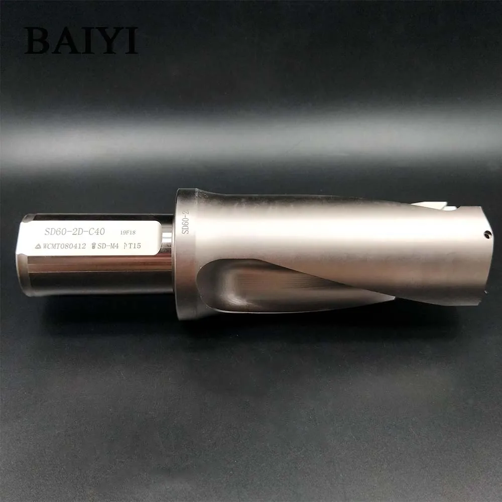 Высокоточный WC-60-2D-C40 с ЧПУ indexable U drill 2D WC индексируемый нанизано на ободок сверла для металла диаметр мощность u дрель