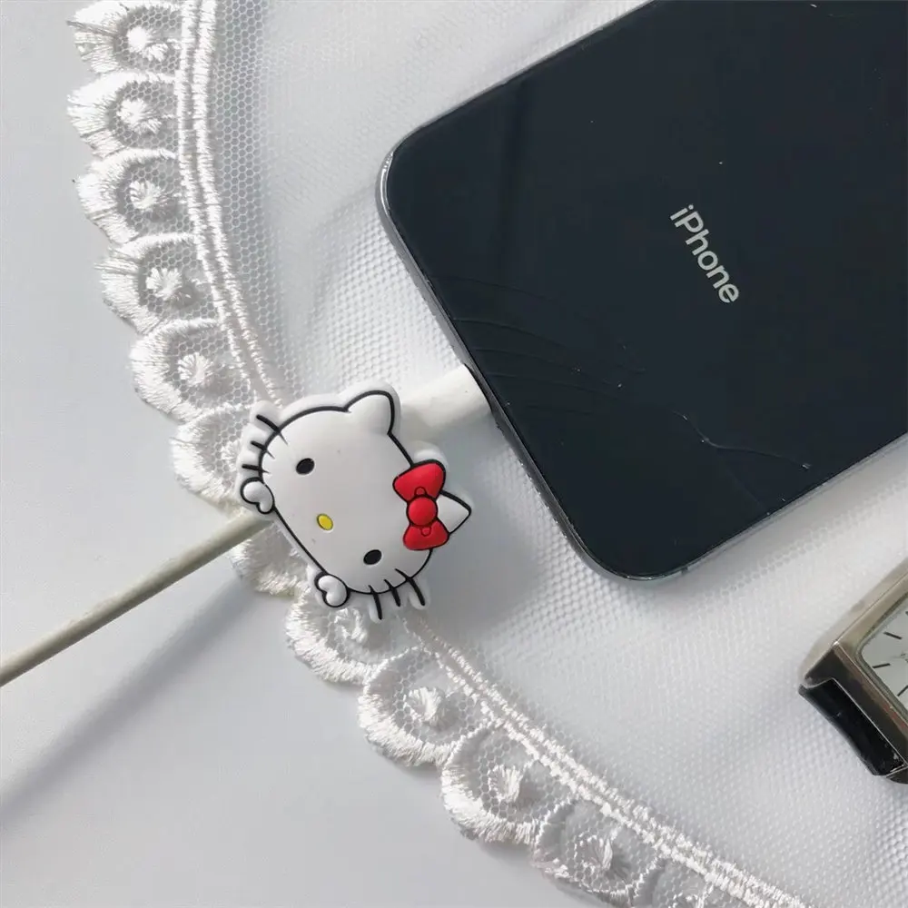 Sanrio моя мелодия куроми силиконовый кабель протектор Pom Purin Cinnamoroll Собака hello kitty милый мультфильм аниме линия протектор - Цвет: F