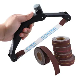 Support de papier de verre réglable à la main, ponçage, travail du bois, polissage, arc de ponçage, meulage de ceinture, outils polis 