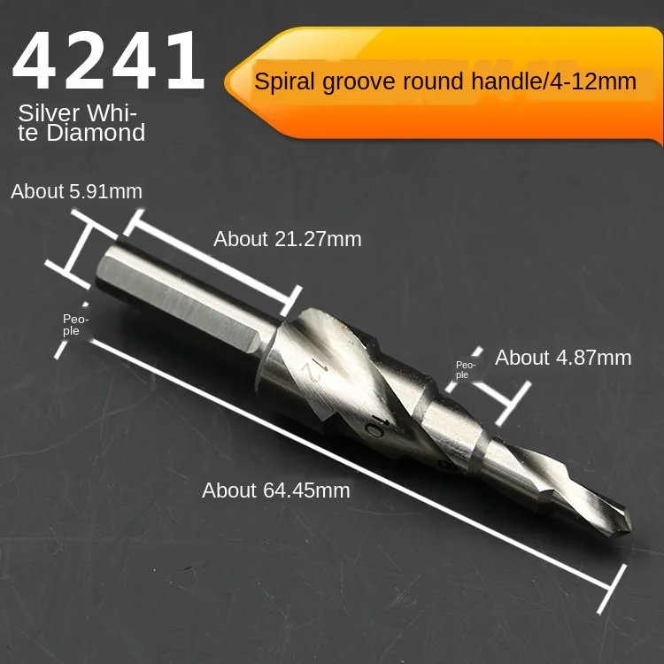 1PC 4-12MM Triangular Shank Spiral Groove HSS4241 Step Drill Bit Industrial Reamer Metal Hole Saw Core Bits | Инструменты