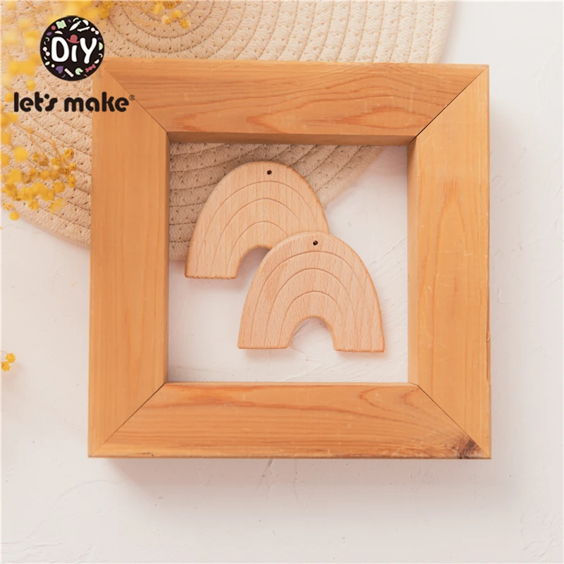 

Montessori Toys for Baby Rainbow Uncoated Beech Blocks Wooden Toys For Kids Preschool Teaching Aids Educational Teether Newborn