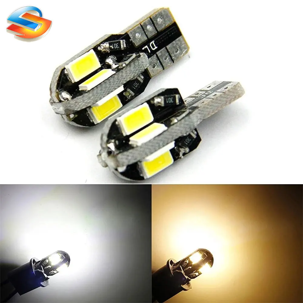 200 шт. светодиодные лампы T10 T15 W5W 194 SMD 5630 5730 t10 8 8smd 400 люмен 12 В | Автомобили и