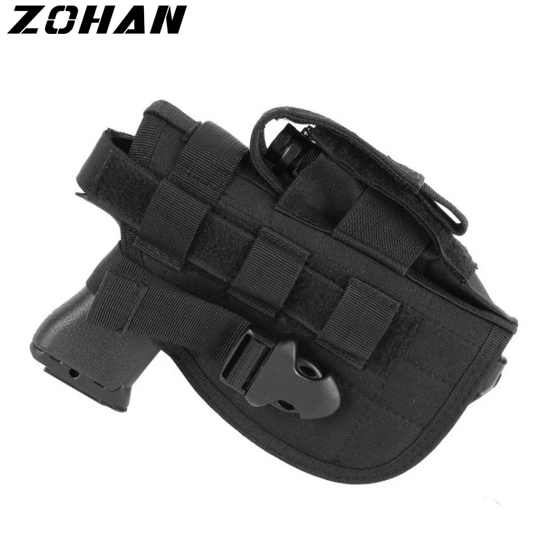 Pistolera táctica grande Molle, Funda Universal para pistola Airsoft, combate oculto, militar, cintura CS, funda de pistola rápida para tiro