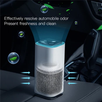 

USB Air Purifier Formaldehyde Removing Car Deodorization Air Ionizer Rechargeable Ozone Generator Air Cleaner Dust Smoke Remover