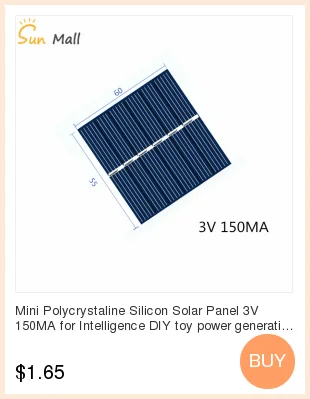 Поли панели солнечных батарей 5,5 V 100MA для DIY научно-технического производства фотогальванических панелей s 84*55 мм