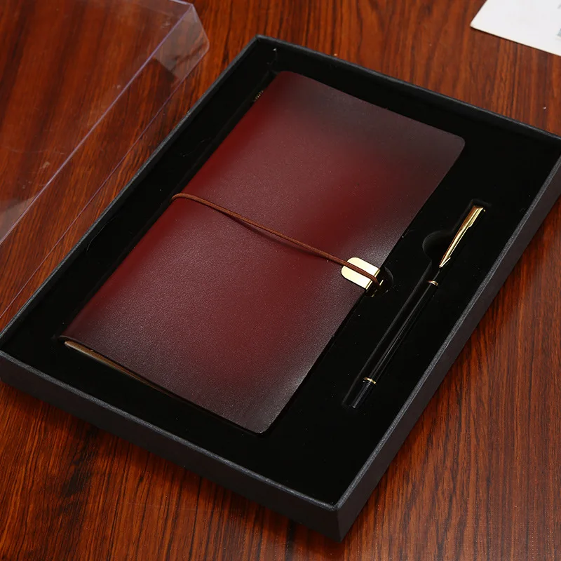 Изысканная ретро кожаная ручная книга, портативный блокнот для путешествий, Бизнес Подарочный блокнот, кожаный дневник блокнот