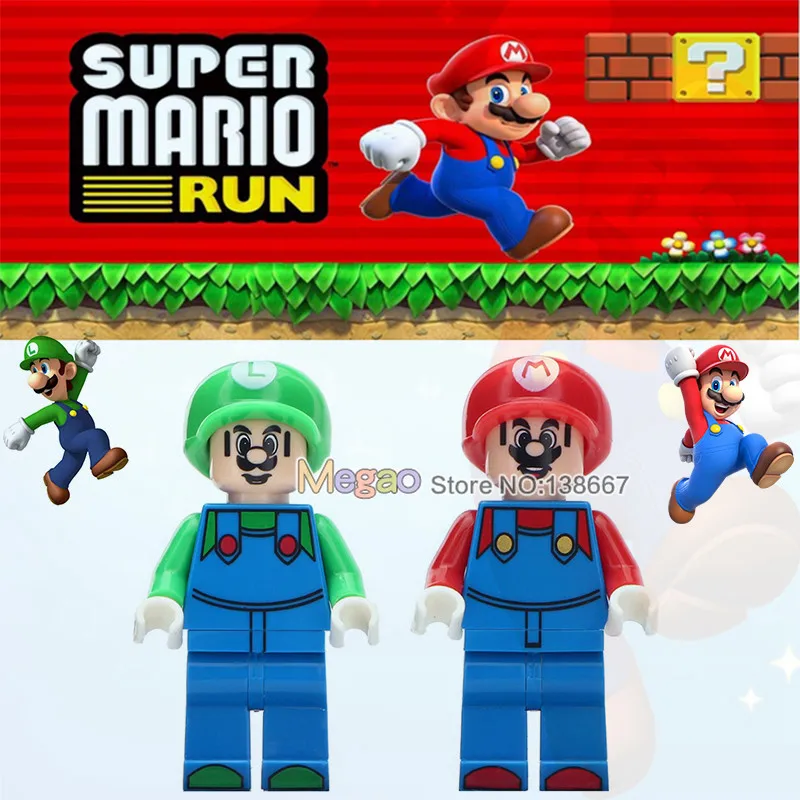 50 шт. Super Mario Bros Luigi Stitch Gizmo Stay Puft мультфильм игра Фильм Действие строительные блоки детские игрушки
